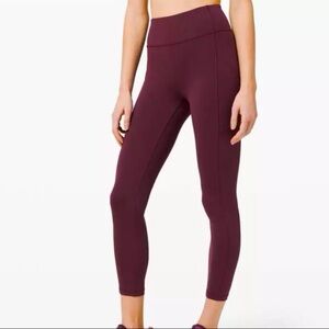 Lululemon Invigorate High-Rise Tight 25" Size 4 Burgundy